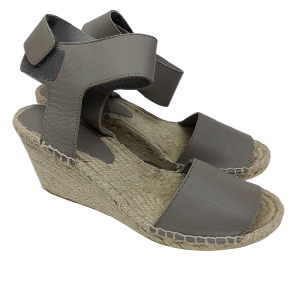 VINCE Sophie Leather Wedge Espadrille Sandals - Picture 2 of 15